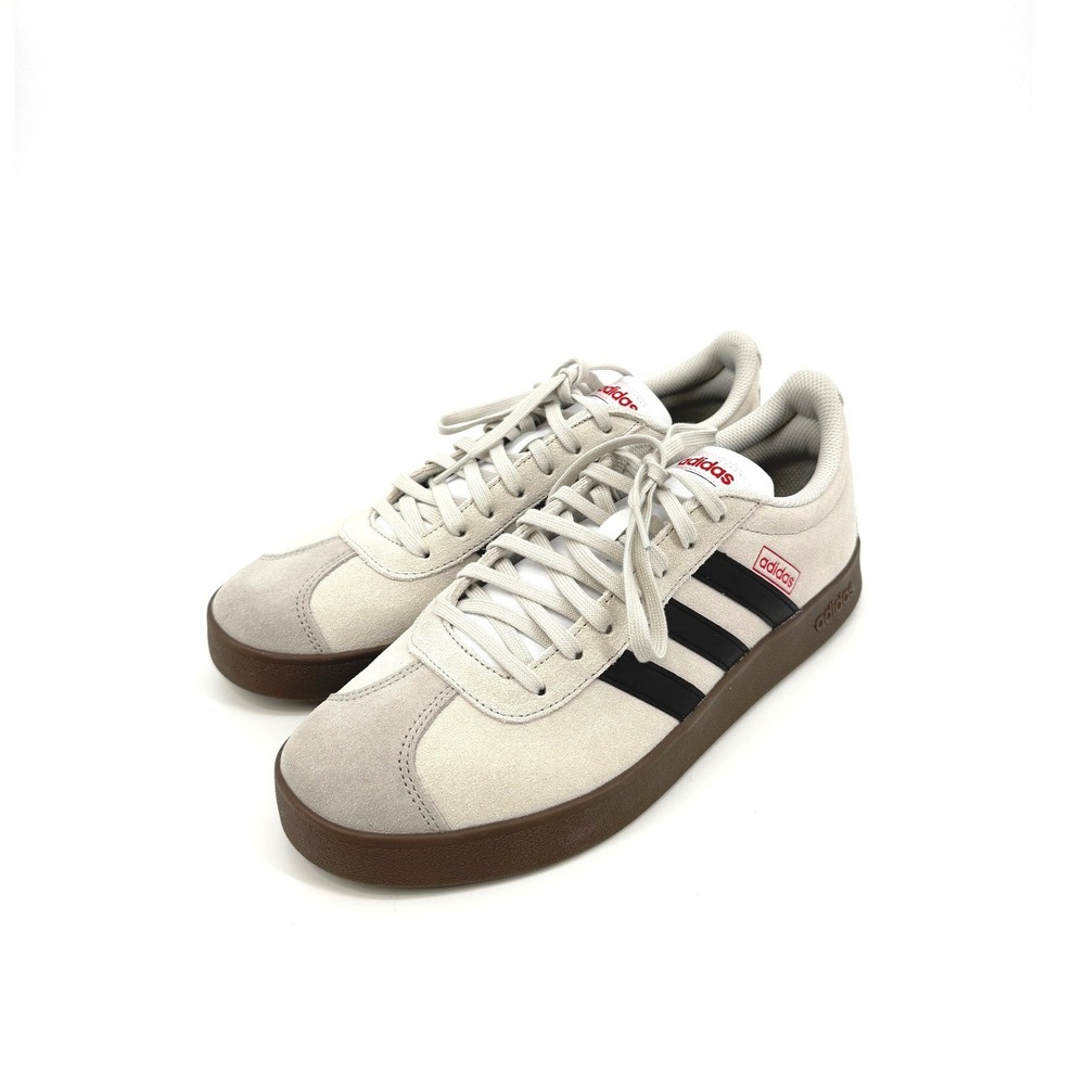 NEW Adidas VL Court 3.0 Grey Black Gum Suede Sneakers HQ1802 Mens 10.5